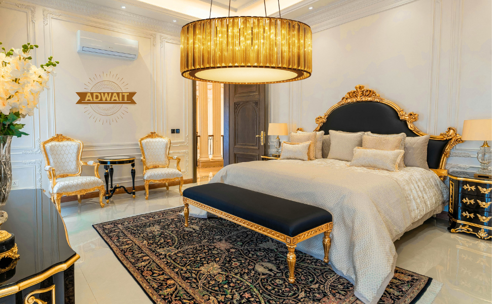 ADWAIT Dimmable Gold Crystal Chandelier (400mm)